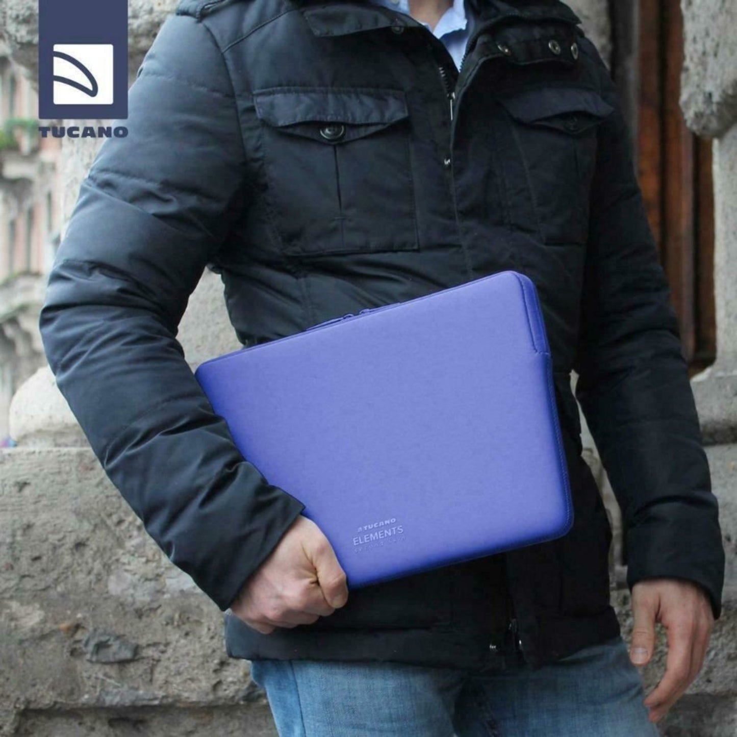 Tucano 2nd Skin New Elements Sleeve For 11 inch MacBook Air Blue BF-E-MBA11-B