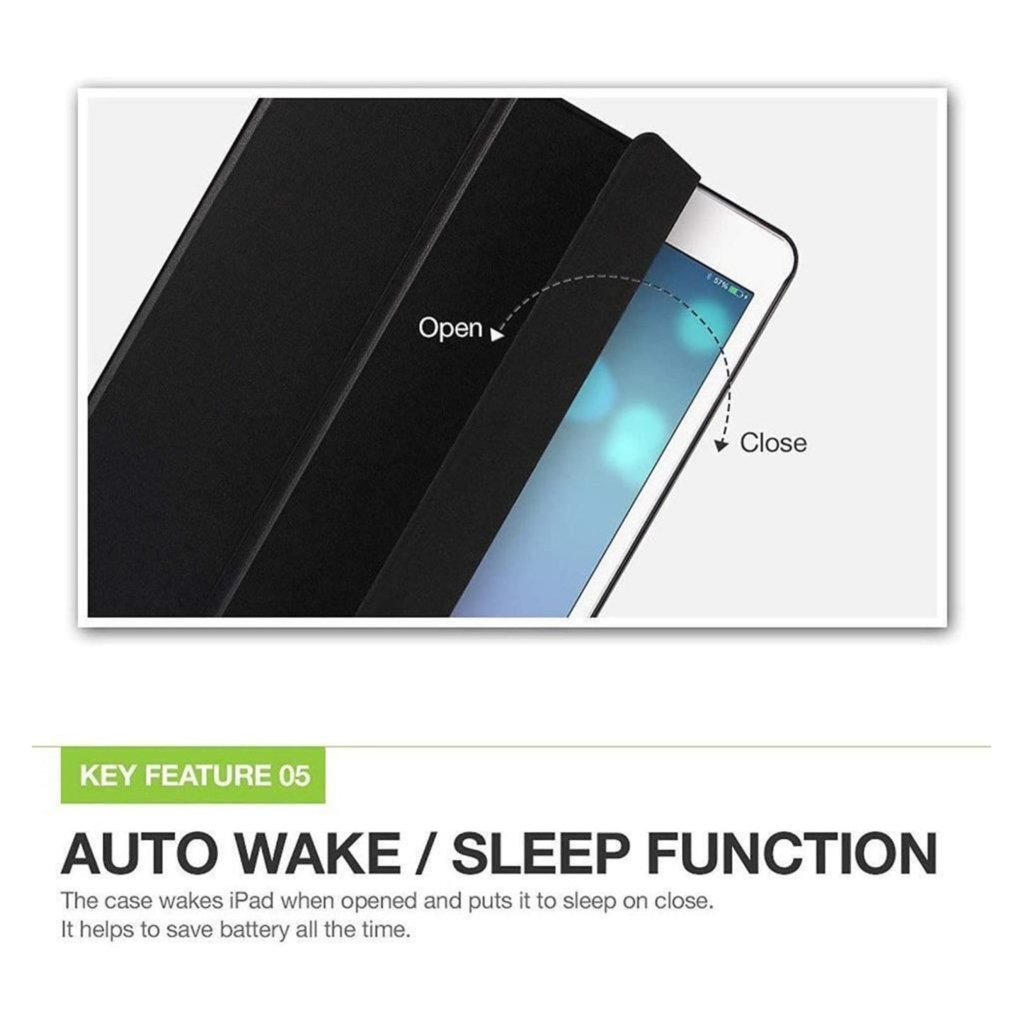 Acme Made Skinny Cover for iPad Air with Sleep / Wake - Matte Black