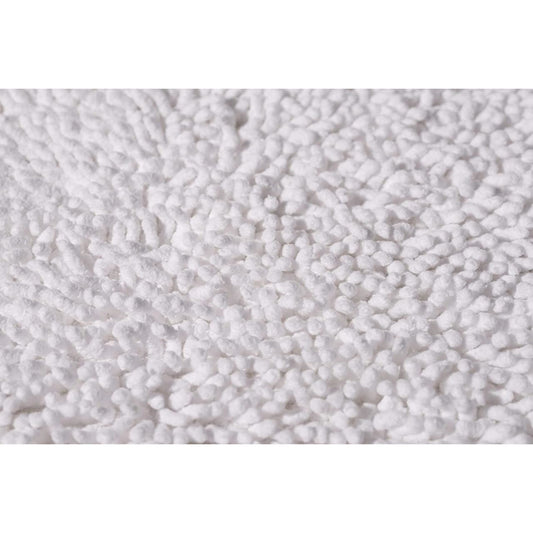 Croydex White Chenille Cushioned Bathroom Rug Slip-Resistant Backing 80x50cm