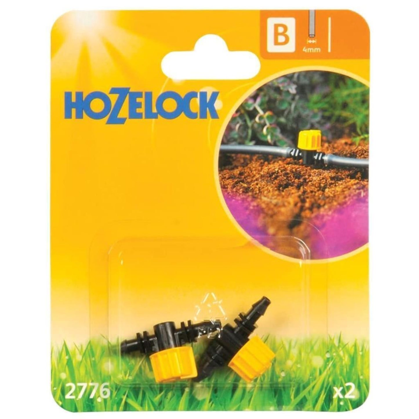 Hozelock Pack of 2 Flow Control Valves 4mm for Garden Irrigation Watering - 2776