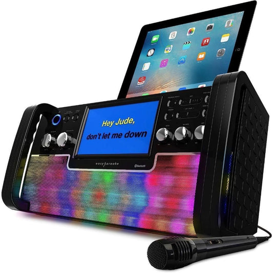 Easy Karaoke Bluetooth CD+G Karaoke Disco Party Machine with Light Effects