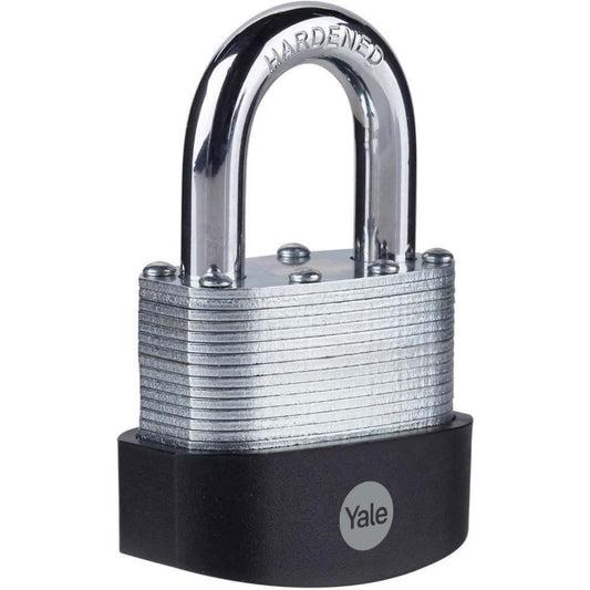 Yale Weatherproof Padlock 60mm Outdoor Lock Hardened Steel Shackle High Security