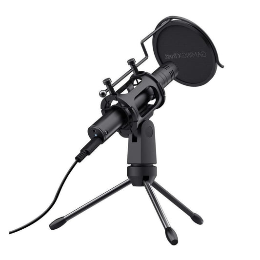 Trust USB Streaming Microphone Mic with Tripod Stand Pop Filter GXT 241 Velica
