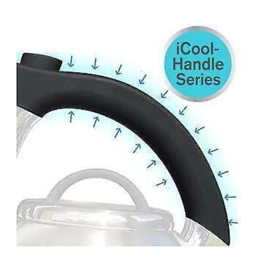 Pykal Whistling Kettle for Gas or Induction Stove Top 3L Stainless Steel iCool Handle