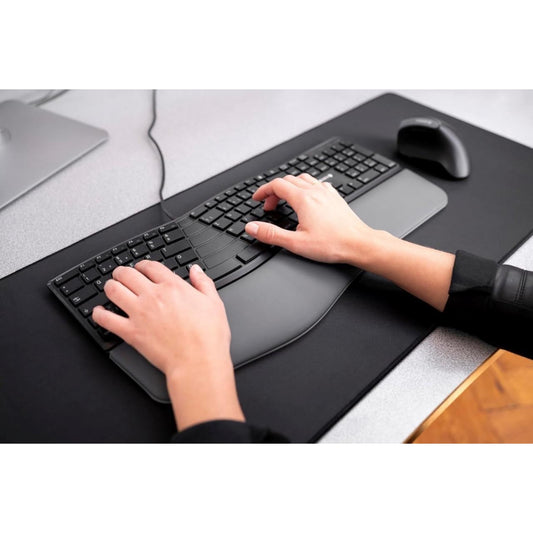 CHERRY 4500 ERGO Ergonomic Keyboard UK Layout QWERTY Wired Padded Palm Rest