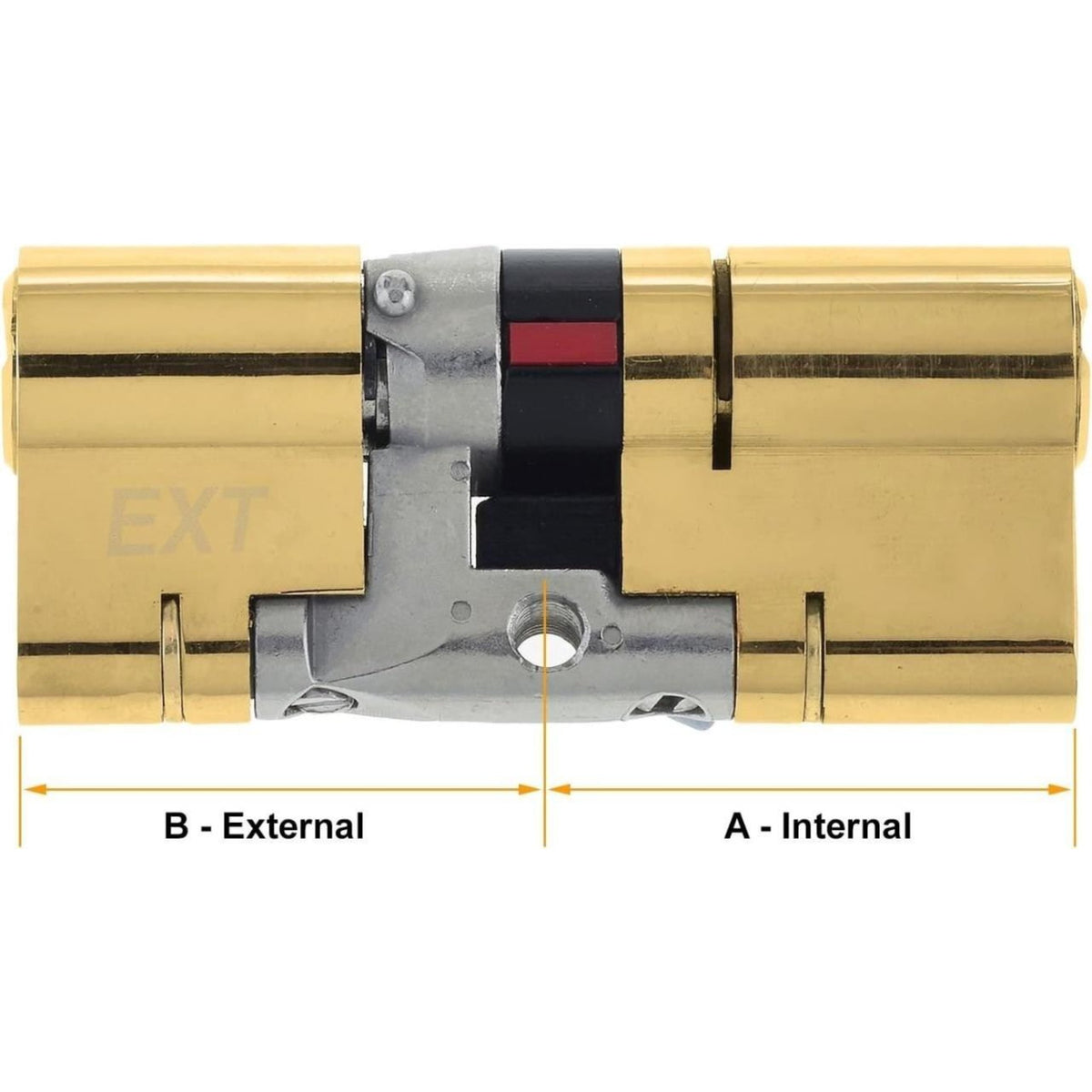 Yale Anti Snap 3 Star Double Cylinder High Security 50:40 90mm Brass B-YS3-5040B