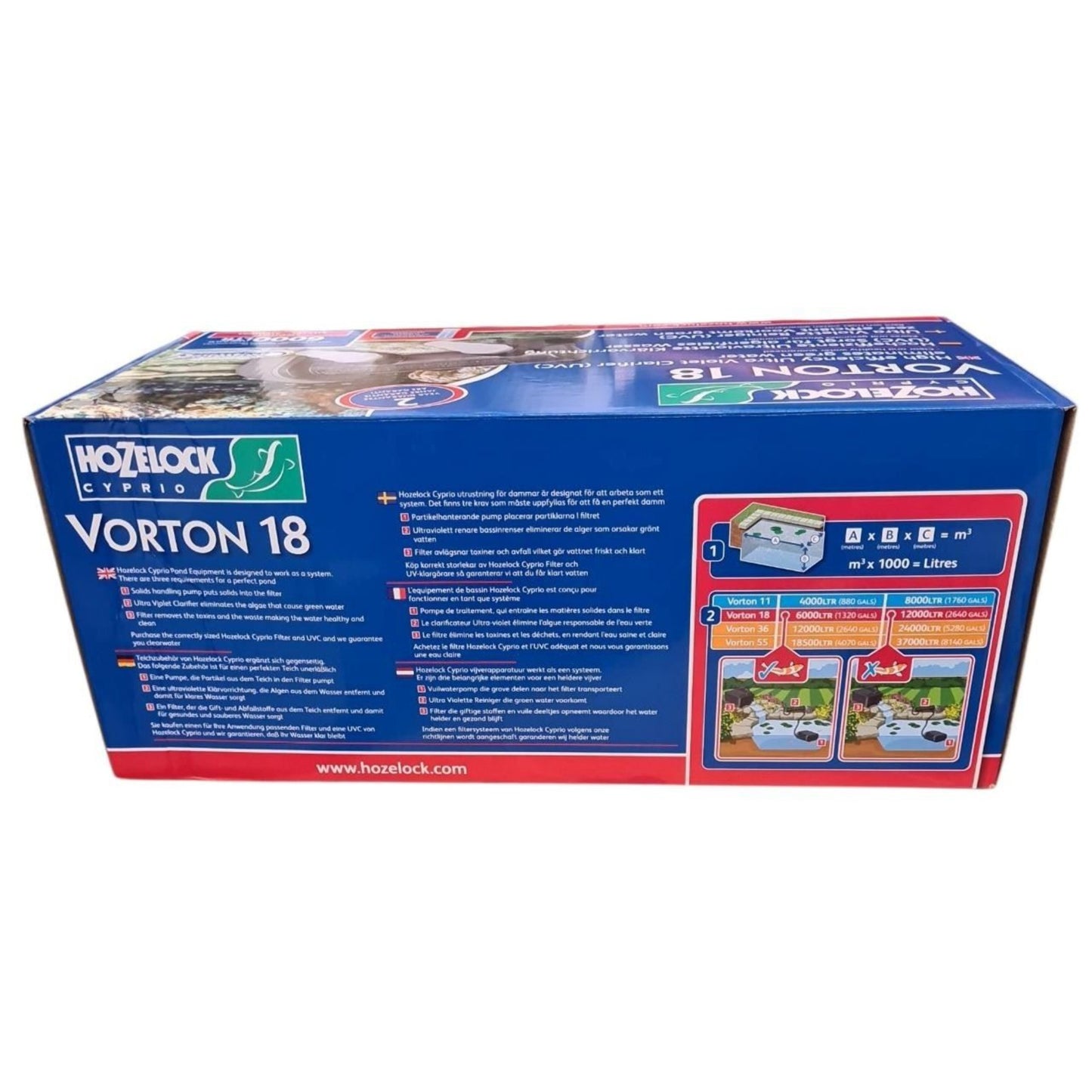 Hozelock Vorton 18 UVC Lamp Efficient Elimination of Green Water Algae 12000 LPH
