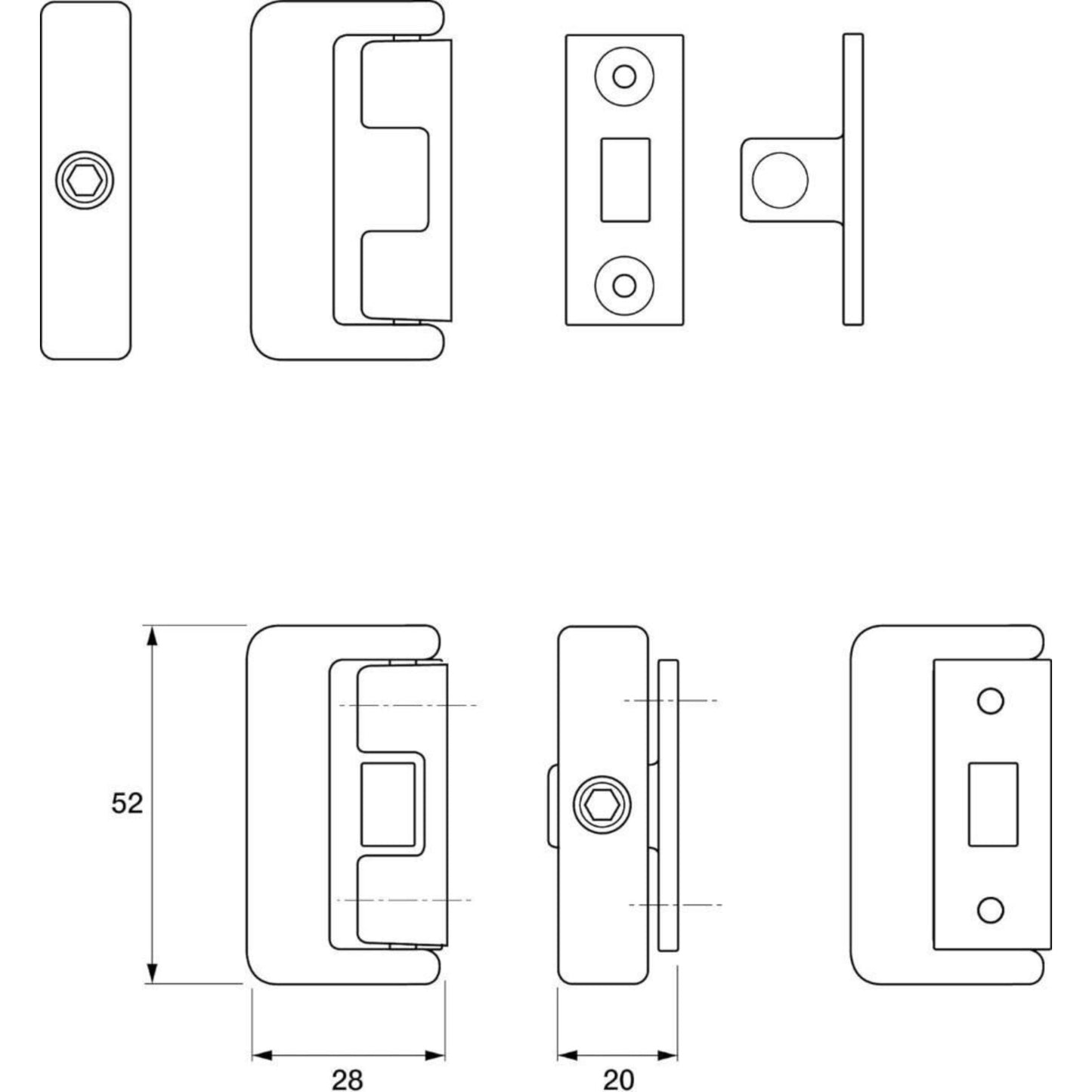 Yale Window Lock with Key White for Hinged Wooden Window 8K101 Pack of 1