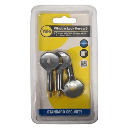 Yale Locks P130 Window Lock Hexagon Keys Pack of 3 for P118 and P113