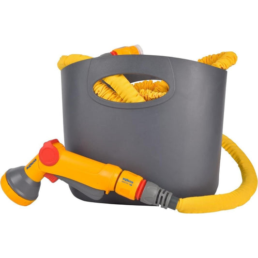 HOZELOCK Superhoze City 7.5m Hose with x2 Aquastop Connectors and Rose Spray Gun