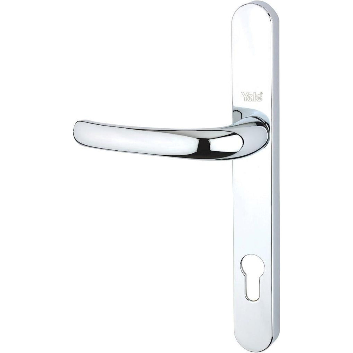 Yale Door Handle Standard Security for PVCu Doors 92 mm/215 mm Polished Chrome