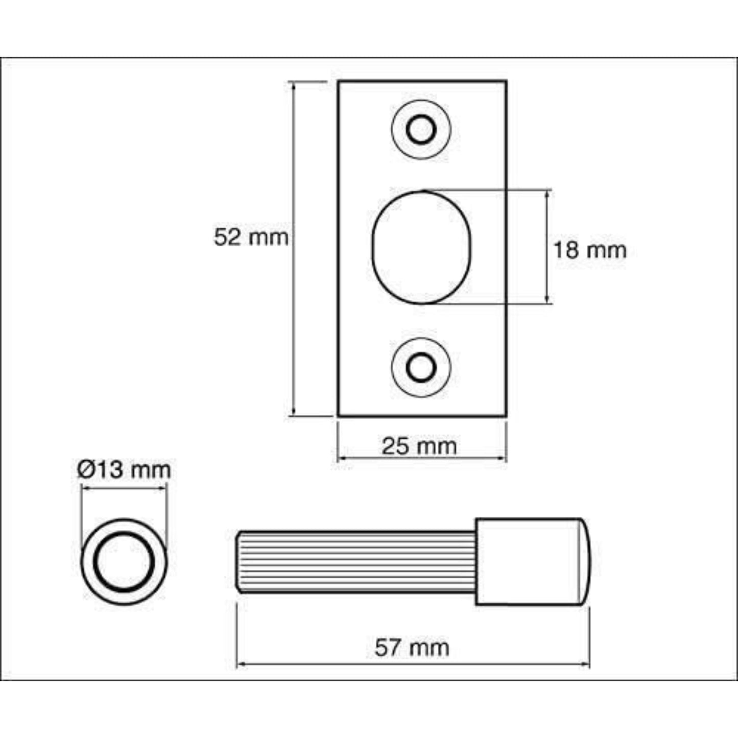 Yale Door Hinge Bolts Polished Brass suitable for external doors P-125-PB