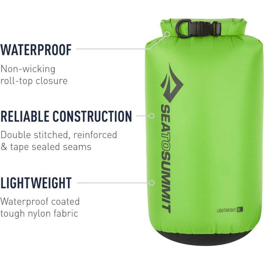 Sea to Summit 20 Litre Lightweight Dry Sack 70D All-Purpose Dry Bag Black