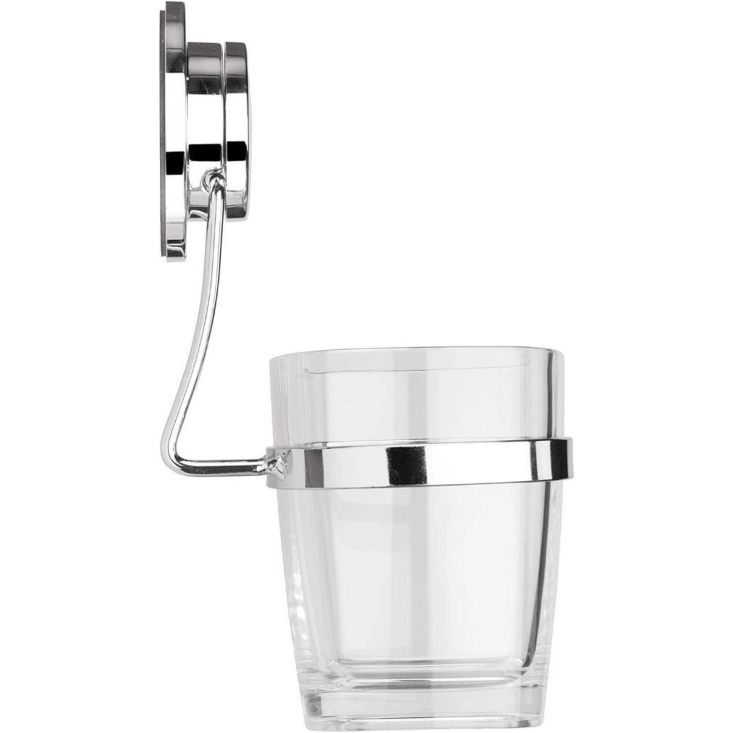 Croydex Tumbler & Holder, Silver Rust Free Stick 'N' Lock - QM291841