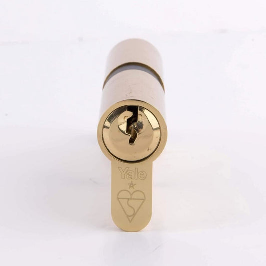 Yale Euro Thumbturn Cylinder lock (80mm) 35:10:35 Brass Finish High Security