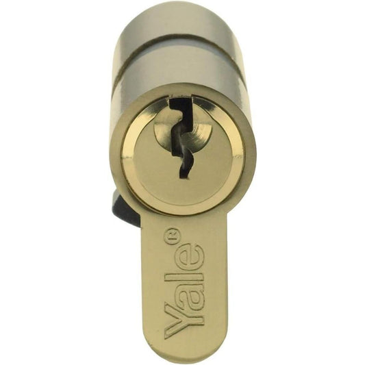 Yale Euro Double Cylinder Standard Security 30:10:35 70mm Brass P-ED3030-PB
