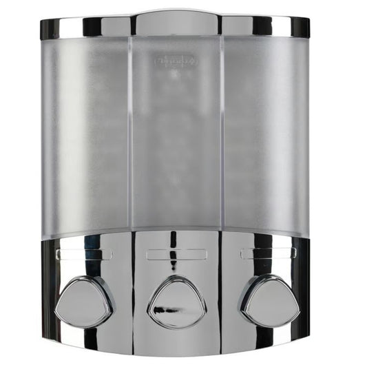 Croydex Trio Soap Dispenser Wall Mounted Shower Gel Shampoo Conditioner