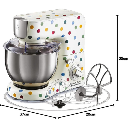 Russell Hobbs Emma Bridgewater Stand Mixer Polka Dot Whisk Beater Dough Hook 5Lt