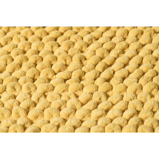 Croydex Yellow Chenille Cushioned Bathroom Rug Slip-Resistant Backing 80x50cm