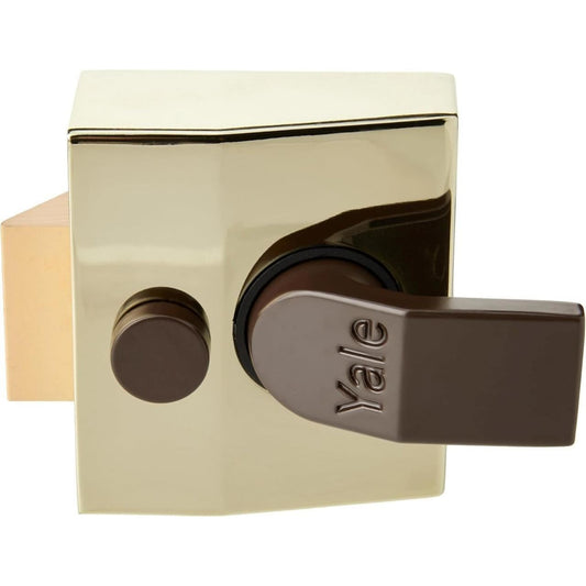 Yale 40mm Deadlocking Nightlatch Polished Brass Finish P-85-BLX-PB-40