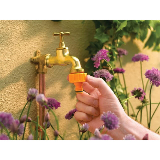 Hozelock 1 inch and 3/4 inch Outdoor Threaded Tap Connector 2 in 1 - 1" and 3/4"