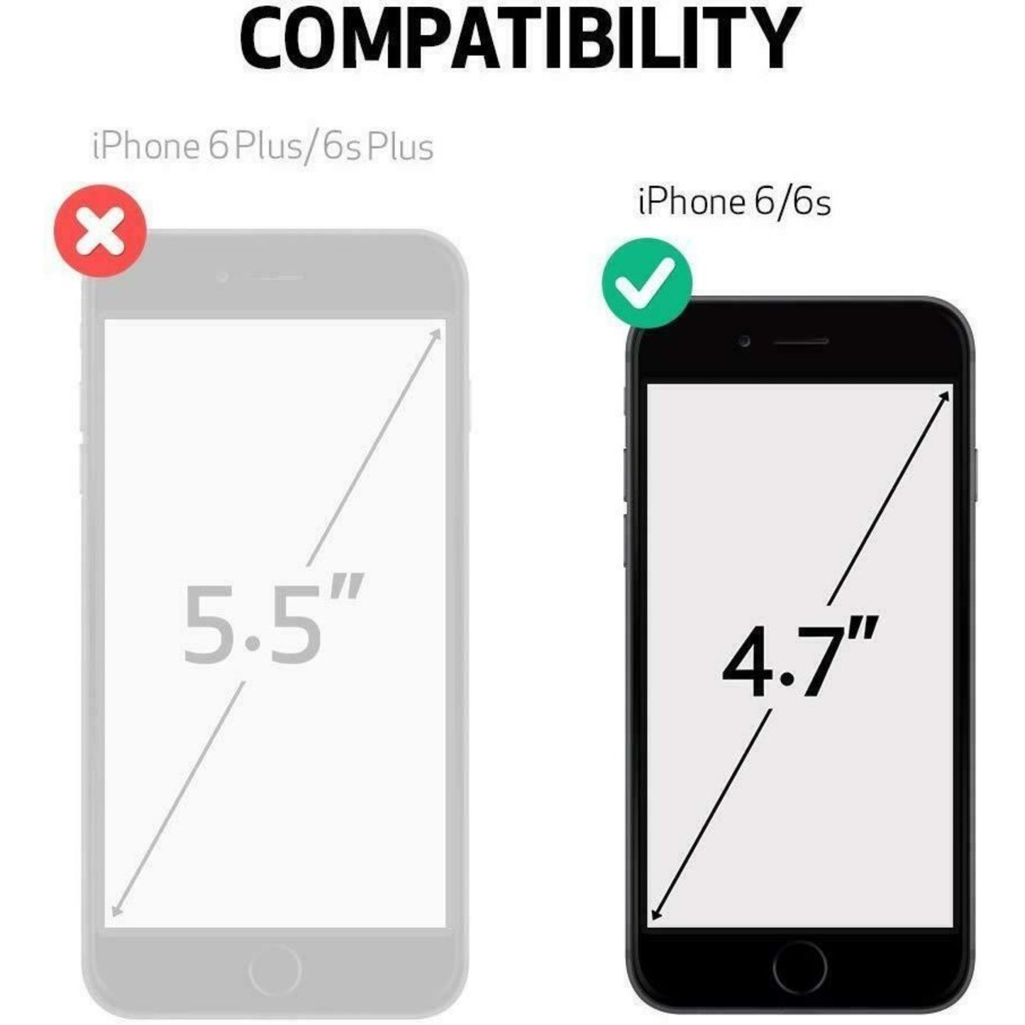 ZAGG InvisibleShield Glass Screen Protector For Apple iPhone 6 6s Pack of 2