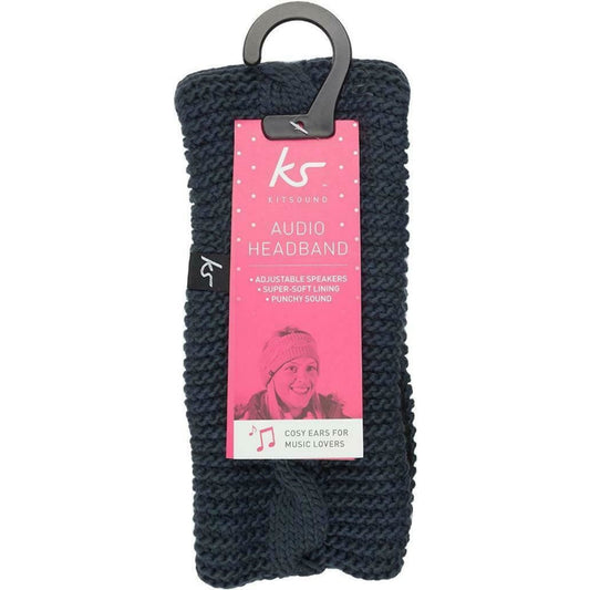 Kitsound Cable Knit Audio Headband with Built-In Headphones Speakers