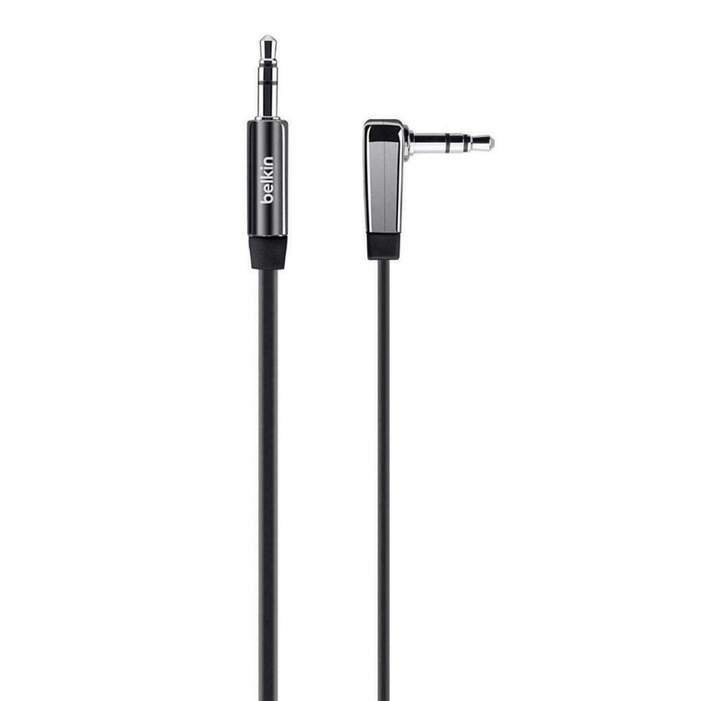 Belkin MixIt Colour Range 0.9m Flat Right Angle AUX Cable - Black