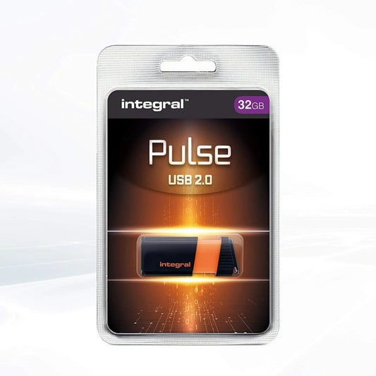 Integral 32GB USB Flash Drive Pen Drive Memory Stick 2.0 Pulse Orange