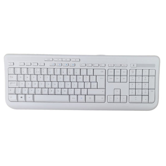 Microsoft Wired USB Keyboard 600 UK QWERTY Layout Spill Resistant White