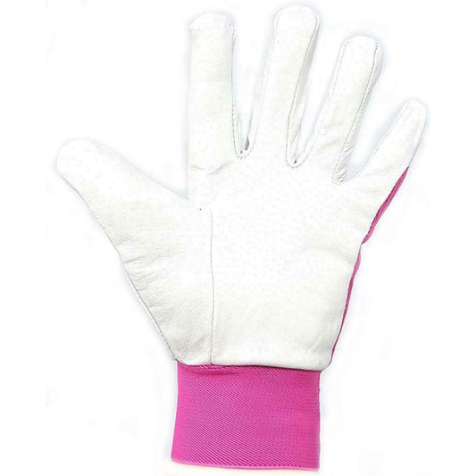 Briers Professional Leather Lady Gardener / Utility Gloves Medium Size 8 - Pink