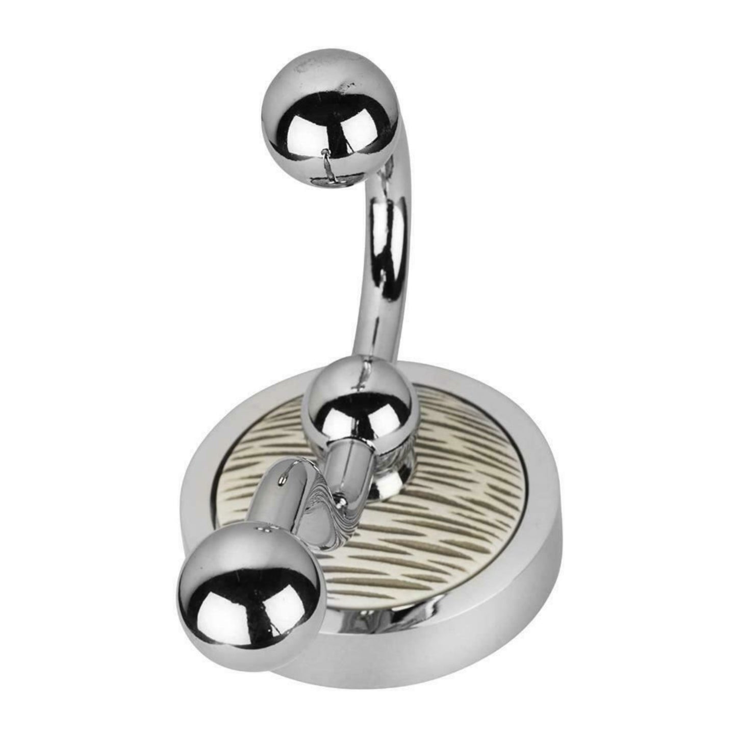 Croydex Stripes Wall Mounted Robe Hook - Chrome Finnish