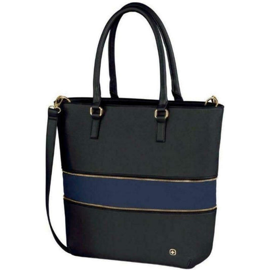 Wenger Handbag Eva Expandable Tote Bag with Removable 13" Laptop Sleeve, Black