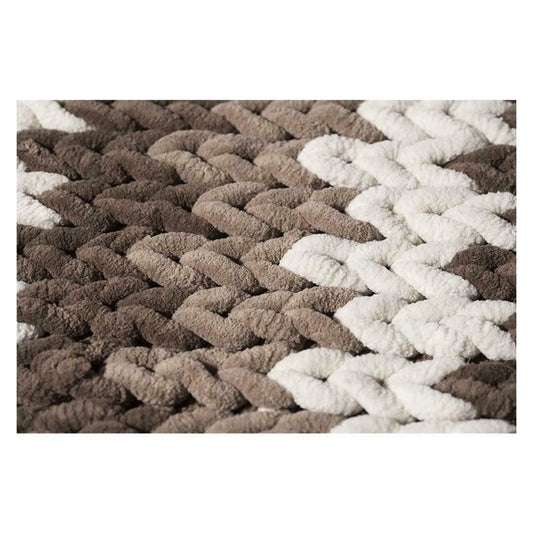 Croydex Bathroom Rug Super Soft Patterned with Slip-Resistant Backing - Coffee