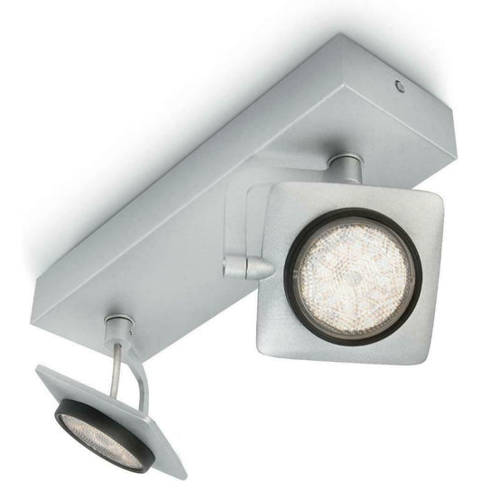 Philips myLiving dimmable warm LED Spotlights Eco & Aluminium finish - 5319248P0