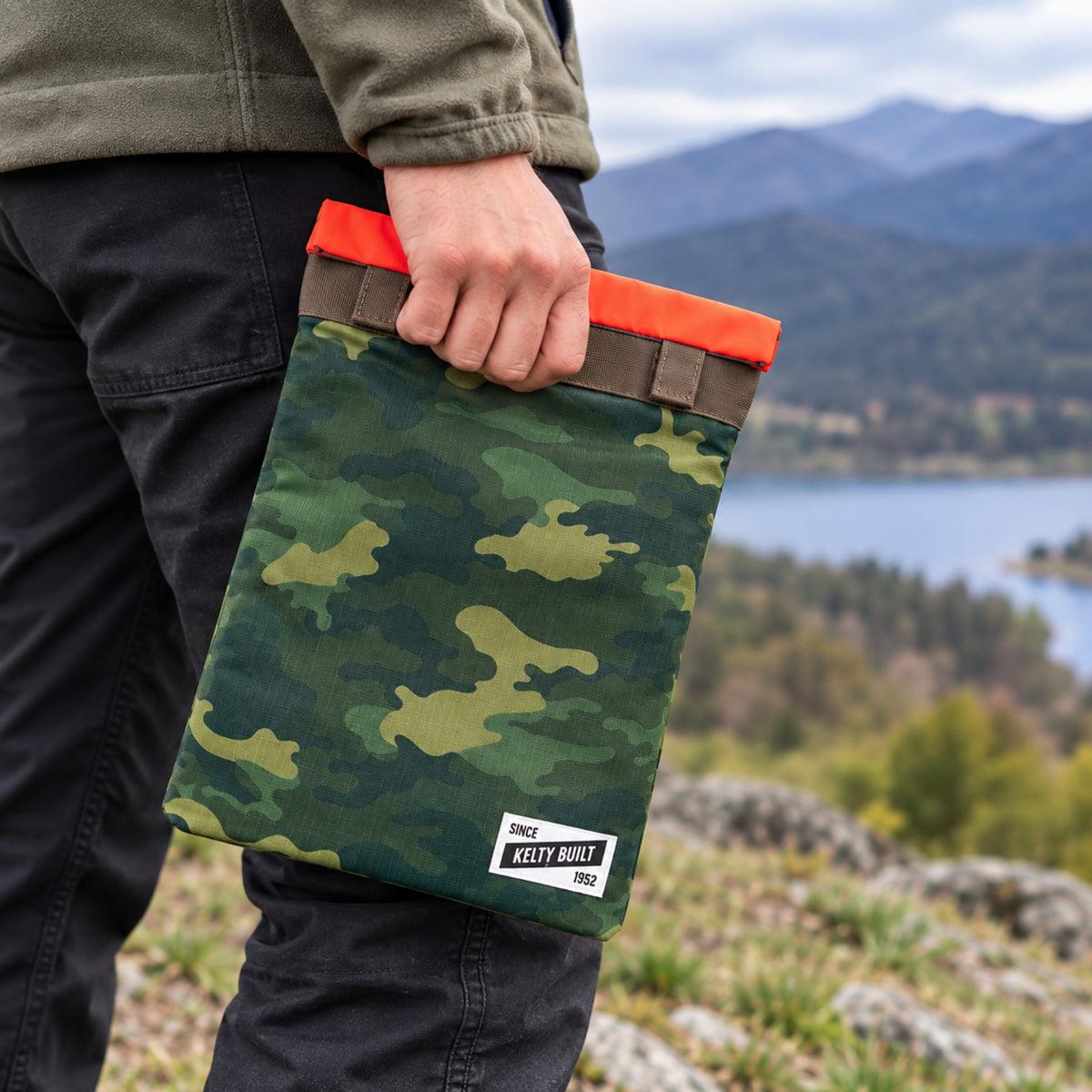 Kelty Stash Pocket for Backpacker Hiking Camping - Green Camo, 7 Litres