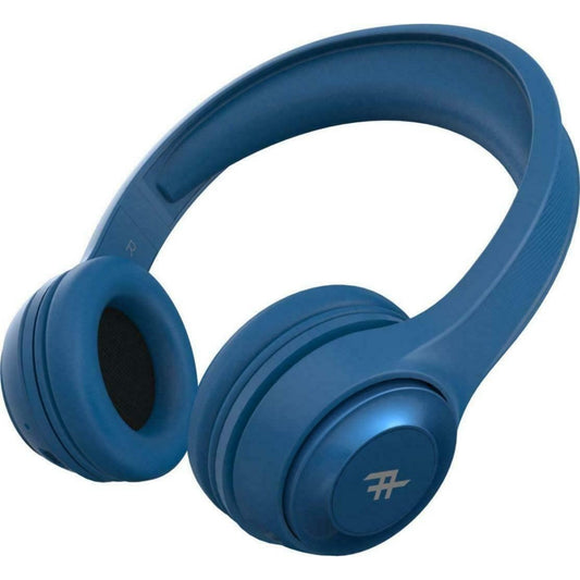 iFrogz Bluetooth Headphones Aurora Noise Isolating On-Ear Controls and Mic Blue