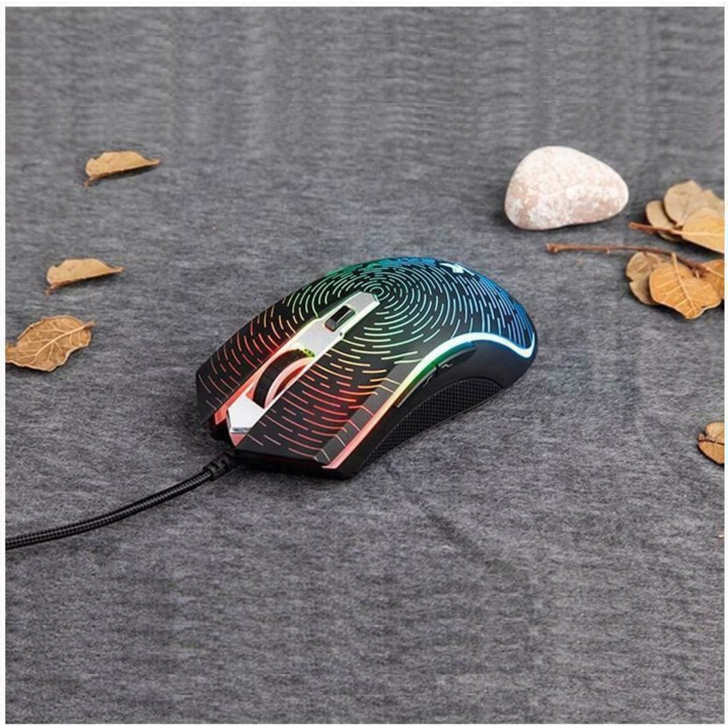 Rapoo V25S Wired Gaming Mouse USB Optical 7000 DPI Backlight Multi Colour LED