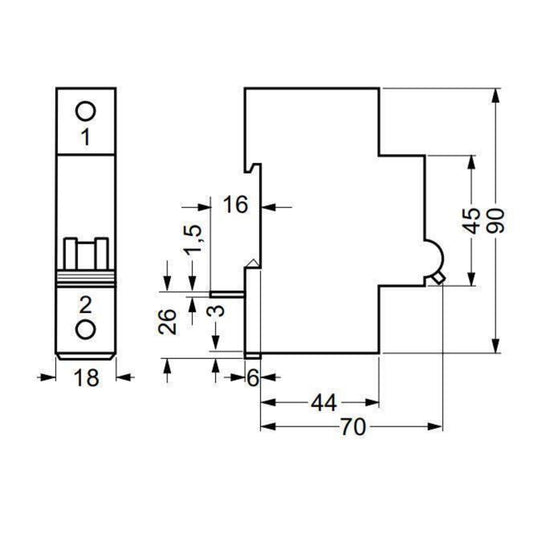 Crabtree Starbreaker 16A Single Pole 6kA B Curve MCB - 61/B16