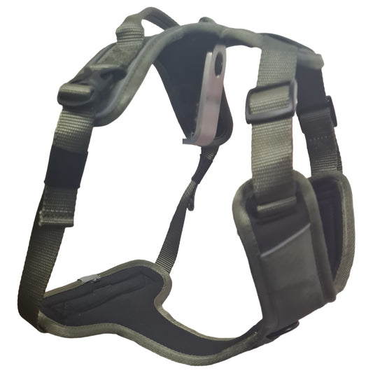 CAIRD Advance Dog Harness Ergonomic Y-Shape No Pull Reflective with Handle Khaki
