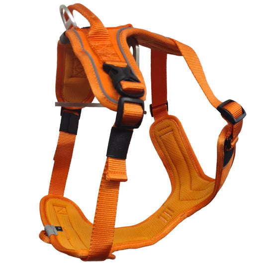 CAIRD Advance Dog Harness Ergonomic Y-Shape No Pull Reflective with Handle Orange