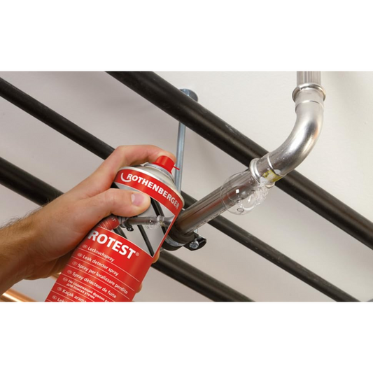 Rothenberger RoTest Leak Detection Spray 400 ml Finding Leaks on Gas Pipes