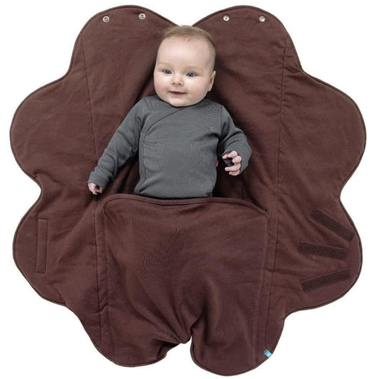 Wallaboo Baby Blanket Fleur Insert 100% Cotton Newborn to 12 months 85 x 85 cm (Brown)