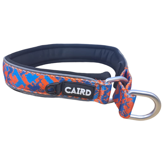 CAIRD Training Slip Dog Collar Reflective with Aluminium D-Ring Nylon Padded Neoprene No-Choke