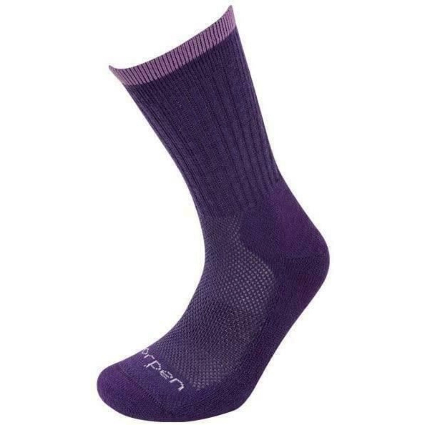Lorpen Woman T2 Light Hiker Merino Crew Socks Plumb Size M UK Size 5.5-8