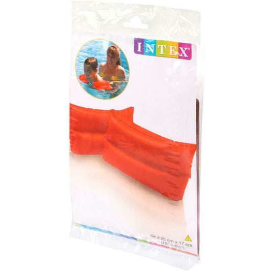 Intex Inflatable Arm Bands Double Air Chambers 25 x 17cm Bright Orange 8 Vinyl