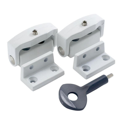 Yale Locks P113 Toggle Window Locks White 2 Pack P-113-WE