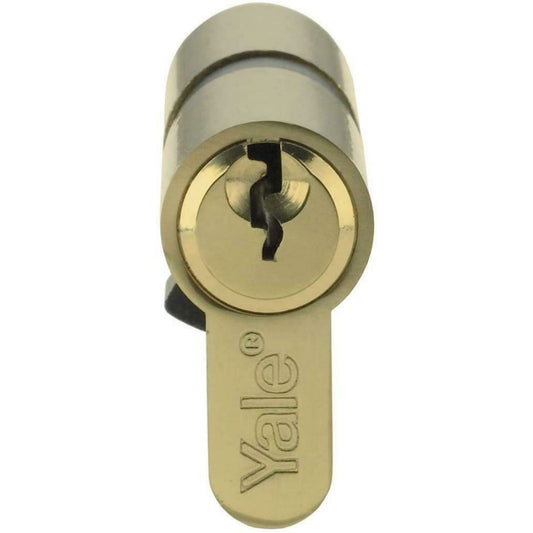 Yale Euro Double Cylinder Standard Security 40:10:45 95mm Brass P-ED4045-PB