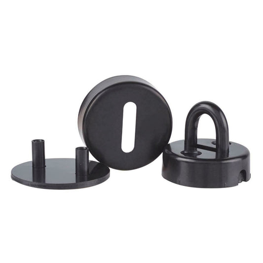 Yale Steel Padlock Anchor with Concealed Fixing 60mm Black Suitable for Outdoor