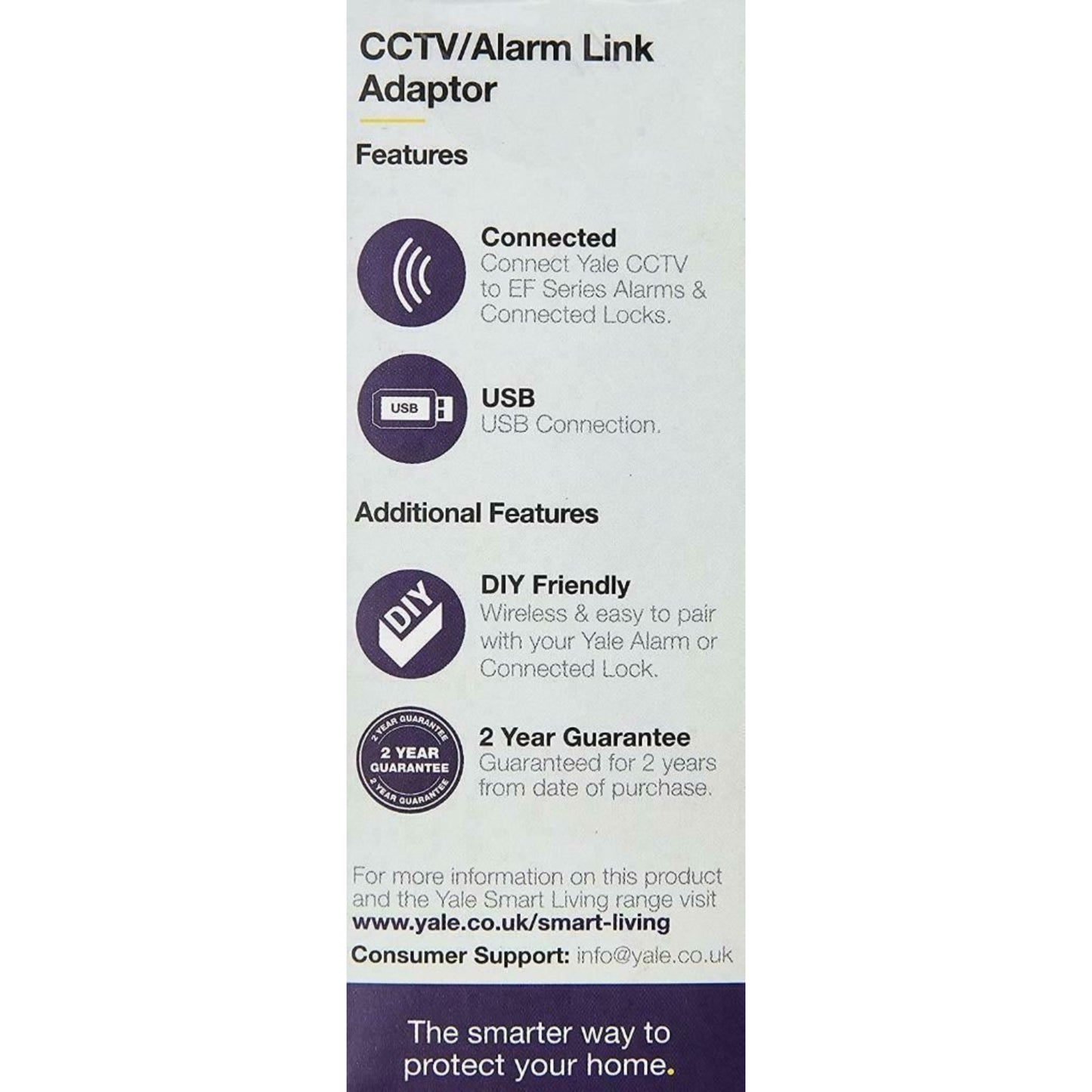 Yale Alarm CCTV USB Adaptor for CCTV & Alarm Link for SR & EF Alarms EF-USBDVR